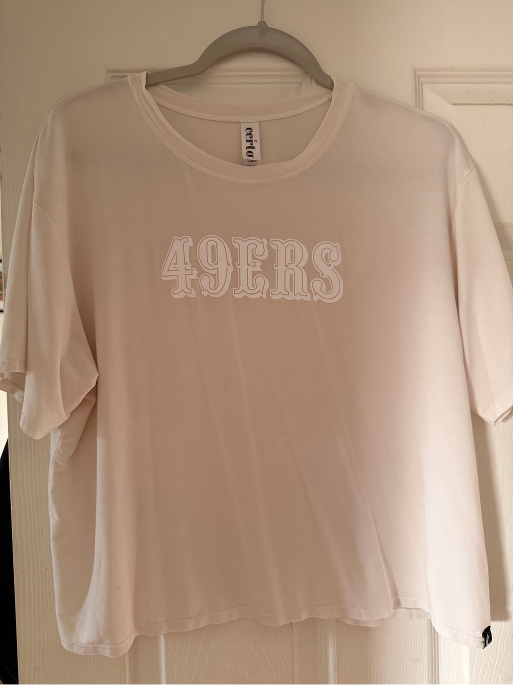 49ERS Graphic Tee in Light Pink
